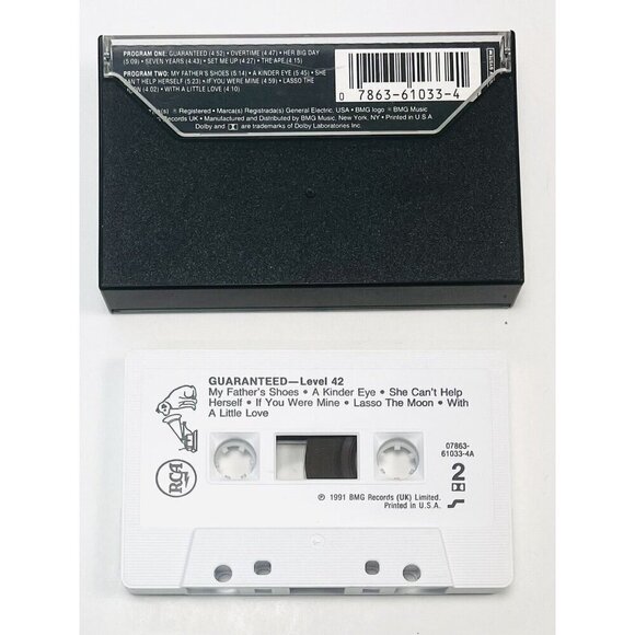 Guaranteed by Level 42 (Cassette, Feb-1992, RCA) Tested Works HTF EUC - Picture 2 of 3